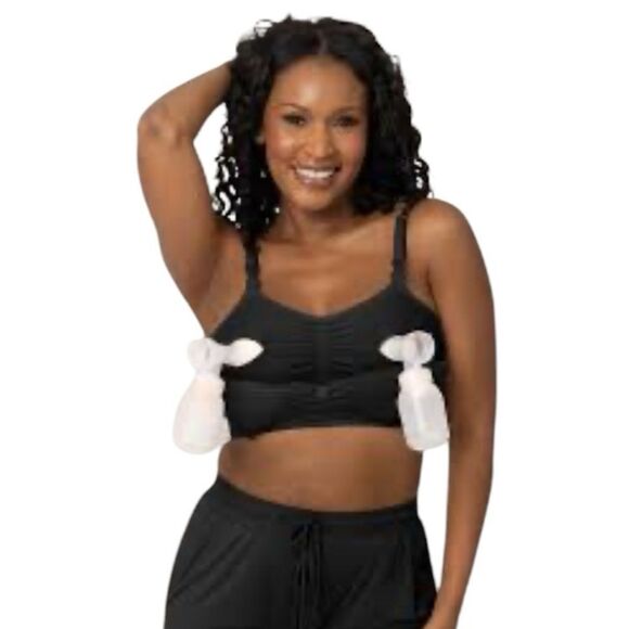 Kindred Bravely Sublime Hands-Free Pumping & Nursing Bra Women's Black Size XL - Picture 3 of 13